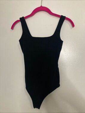 Abercrombie & Fitch Black Scoop Neck Bodysuit